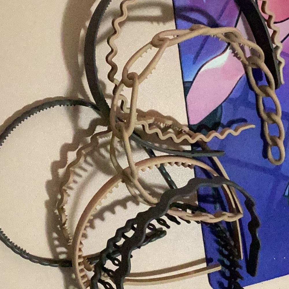 NWOT 9 different Stylish Black and Brown Headbands Set